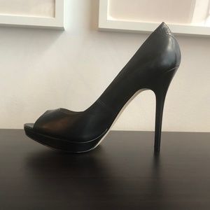 NWOT Sam Edelman Leather ELLA platform peep-toe heels